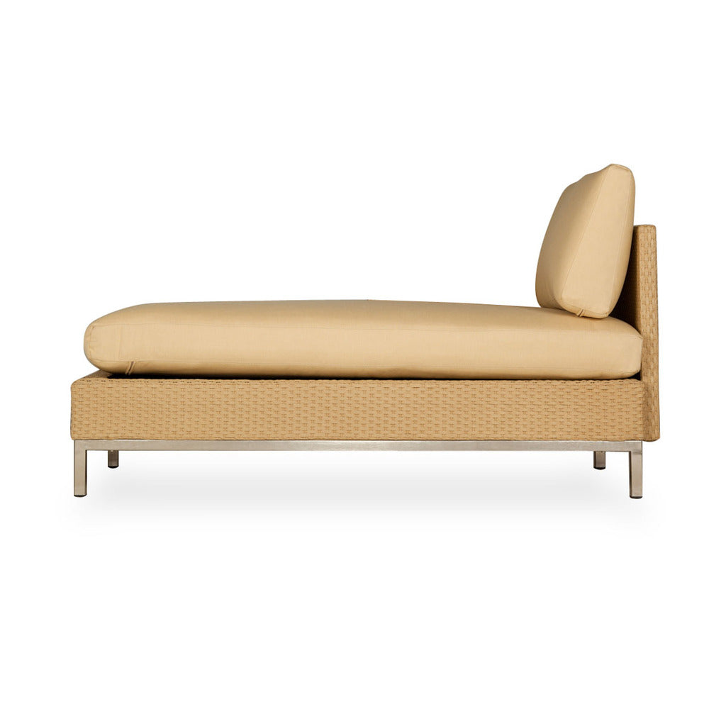 Lloyd Flanders Lloyd Flanders Elements Armless Chaise With Loom Arms & Back & Back Chaise - Rattan Imports