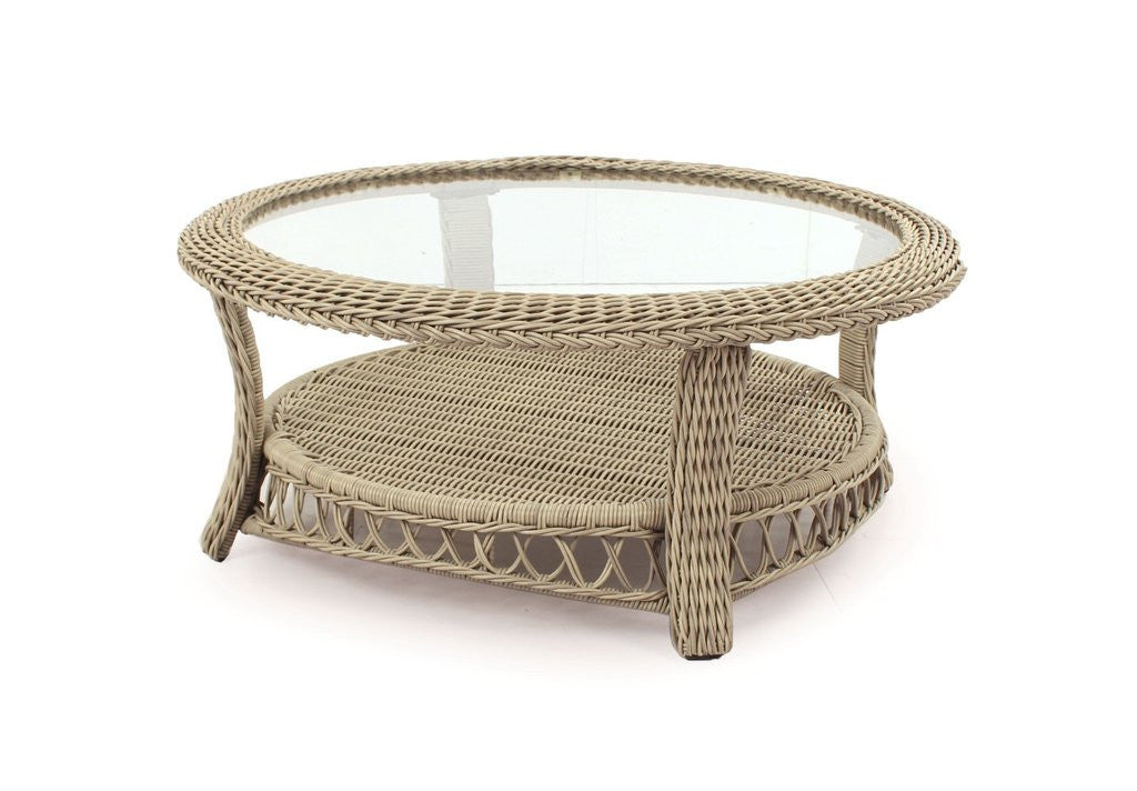 South Sea Rattan Arcadia Wicker 6-Piece Set with Cushions in Driftwood Finish by South Sea Rattan Outdoor Furniture Set - Rattan Imports