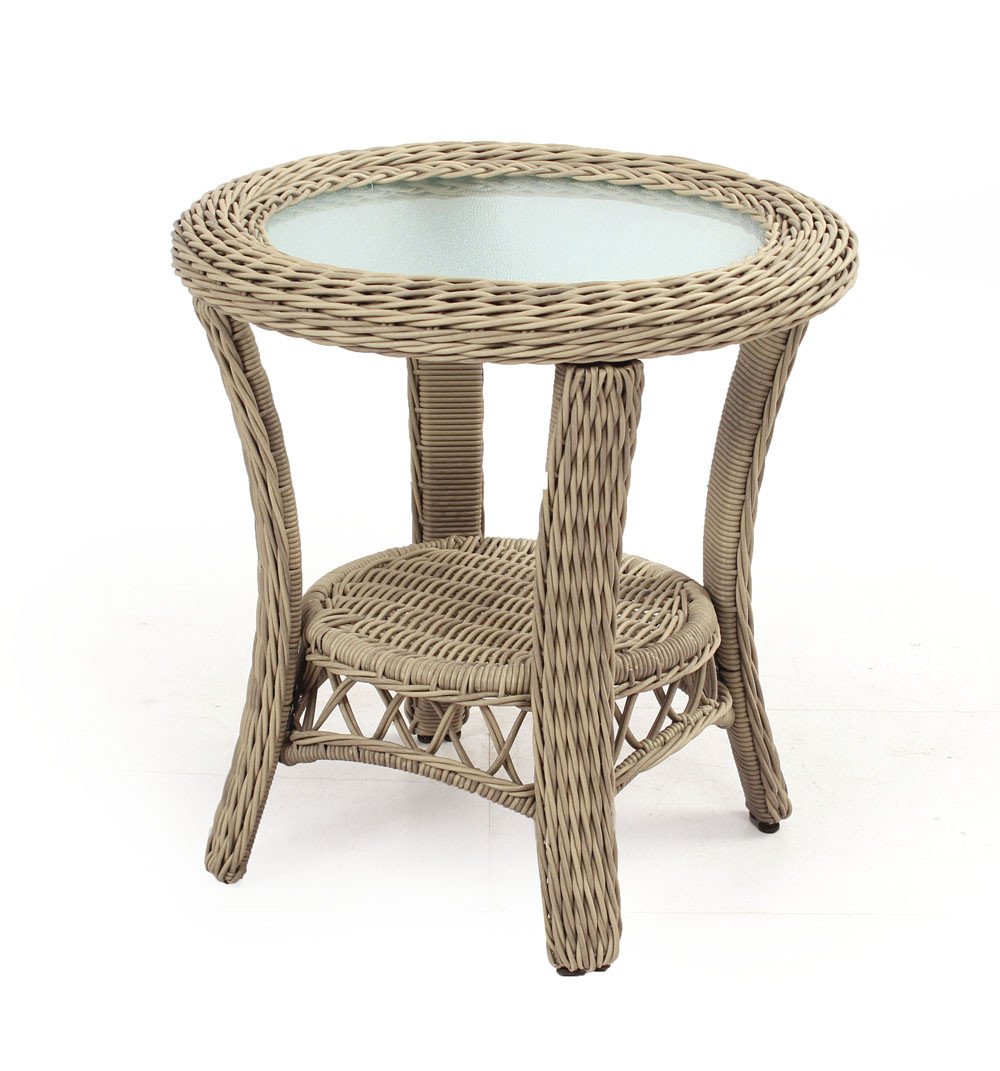 South Sea Rattan South Sea Rattan Arcadia End Table in a Classic Driftwood Finish End Table - Rattan Imports