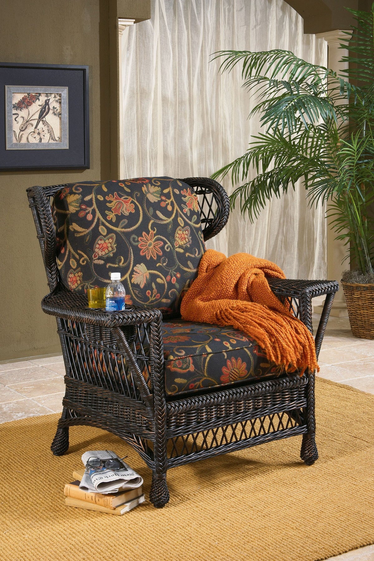 Designer Wicker &amp; Rattan By Tribor Designer Wicker by Tribor Bar Harbor Wing Chair Chair - Rattan Imports