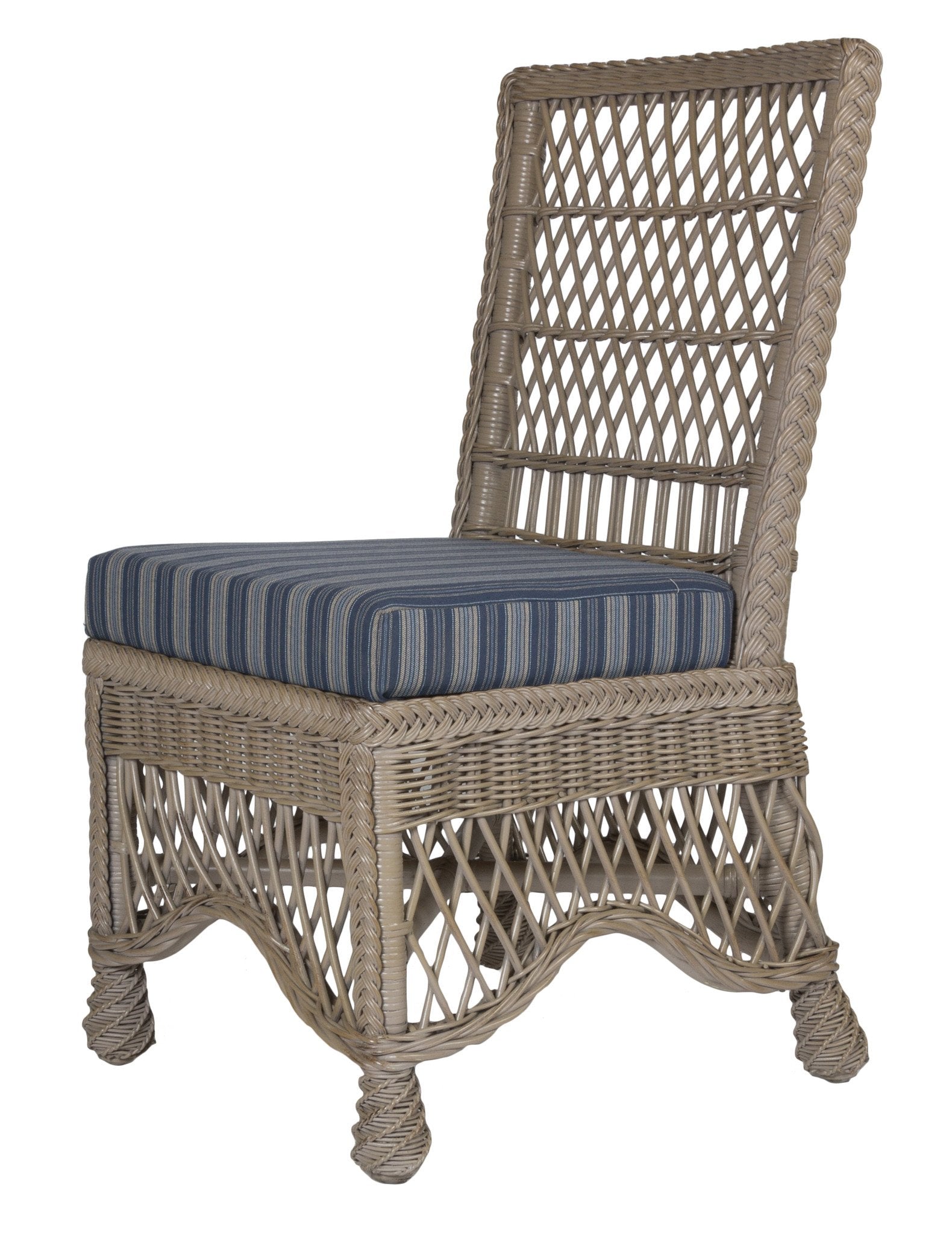 Designer Wicker & Rattan By Tribor Naples Dining Side Chair Dining Chair - Rattan Imports