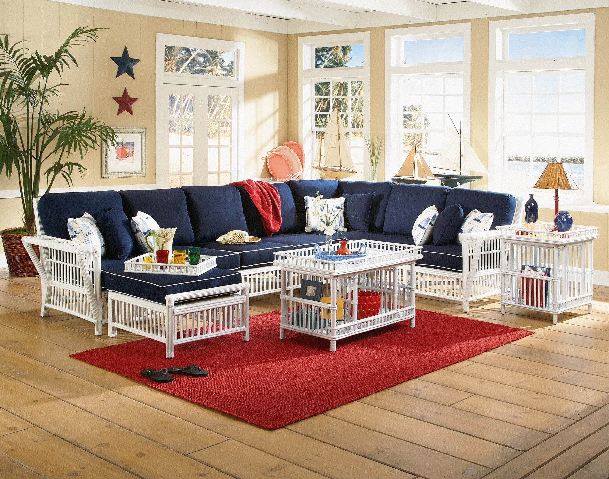 Designer Wicker & Rattan By Tribor Williamsburg Sectional Armless Single by Designer Wicker from Tribor Sectional - Rattan Imports