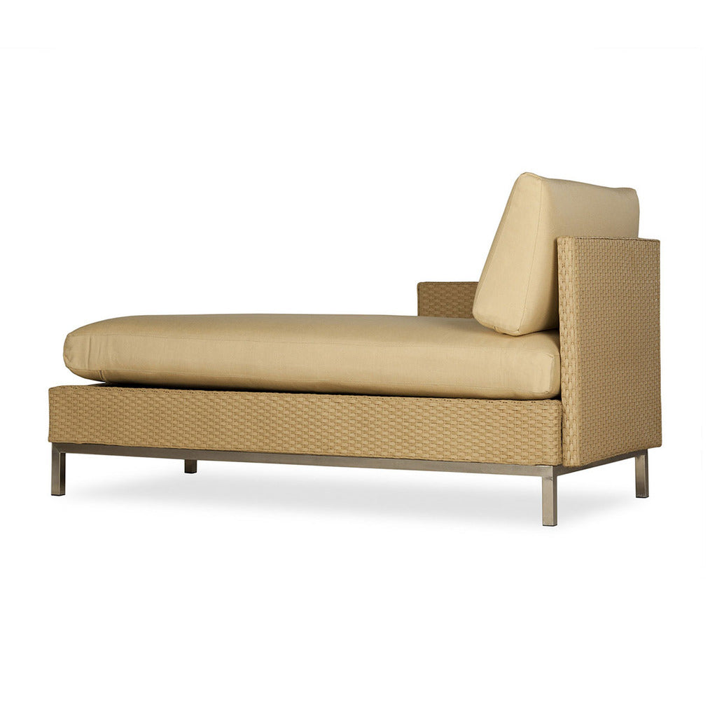 Lloyd Flanders Lloyd Flanders Elements Right Arm Chaise With Loom Arms & Back & Back Chaise - Rattan Imports