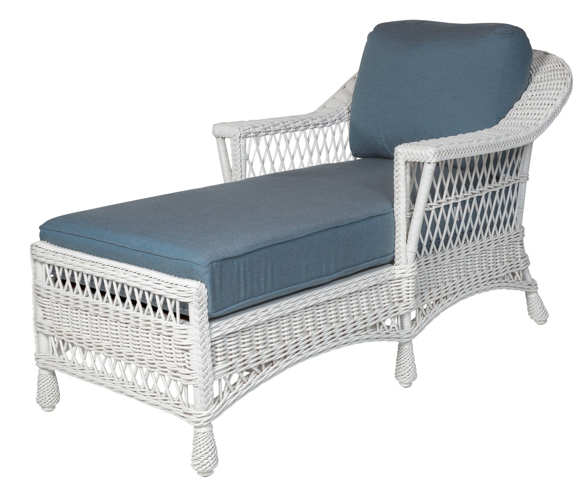 Designer Wicker & Rattan By Tribor Designer Wicker Bar Harbor Chaise Lounge Chair Lounge Chair - Rattan Imports