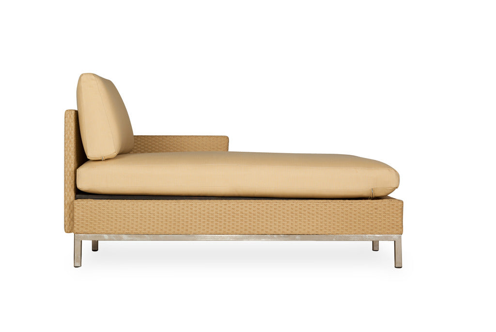 Lloyd Flanders Lloyd Flanders Elements Left Arm Chaise With Loom Arms & Back & Back Chaise - Rattan Imports