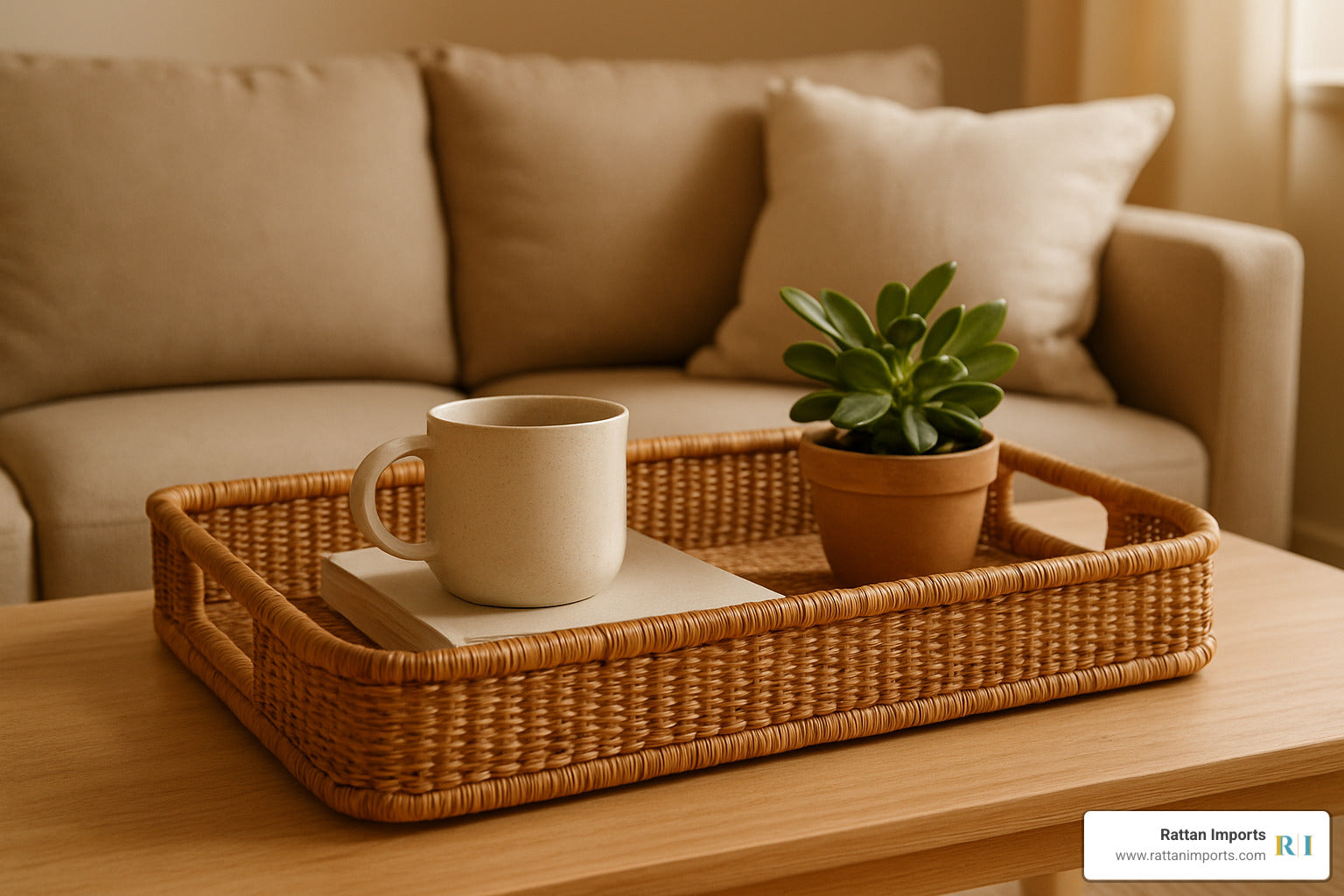 Rattan Coffee Table Trays: Functional Meets Fabulous