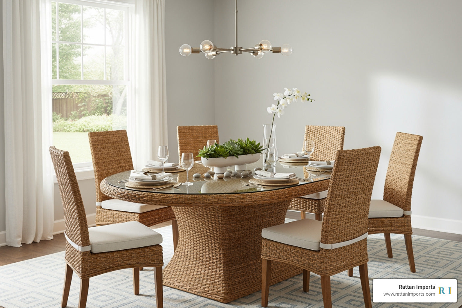 Rattan Table Rext Rattan Roundup: Dining Tables That Make a Statement