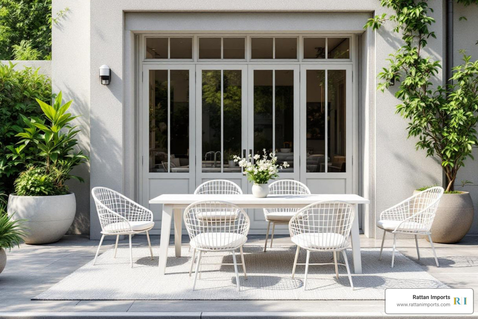 The Pristine Patio: Why White Outdoor Dining Settings Are Always in Style