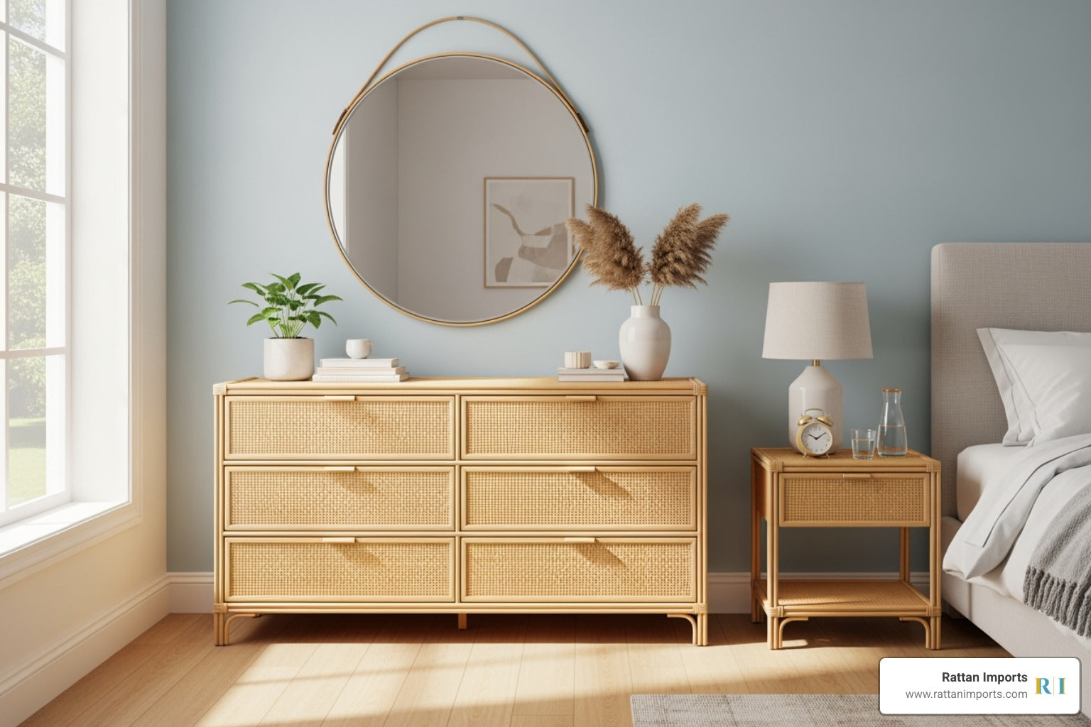 Two's Company: Rattan Nightstand and Dresser Sets You'll Love