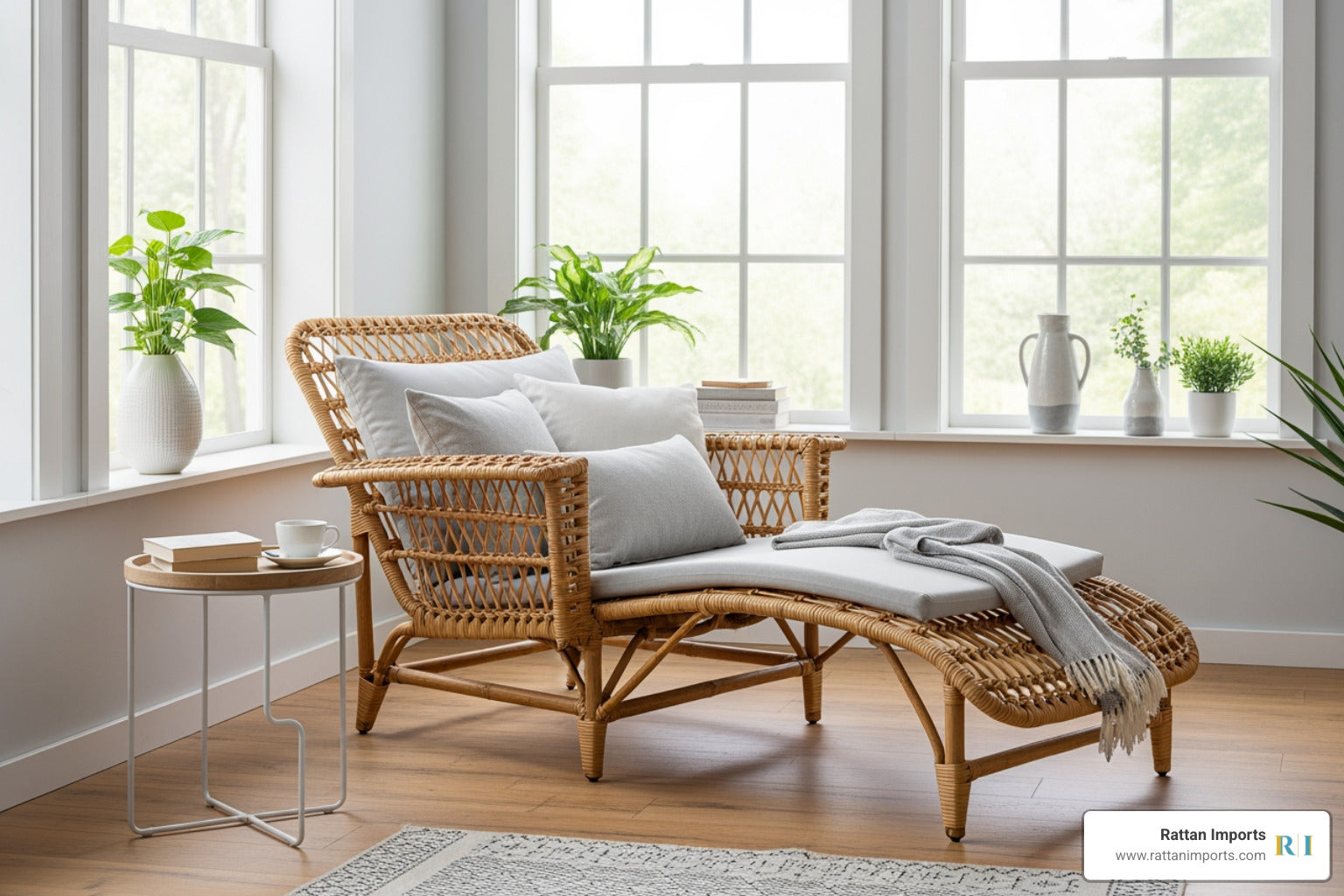 Unwind Indoors with the Perfect Rattan Chaise Lounge