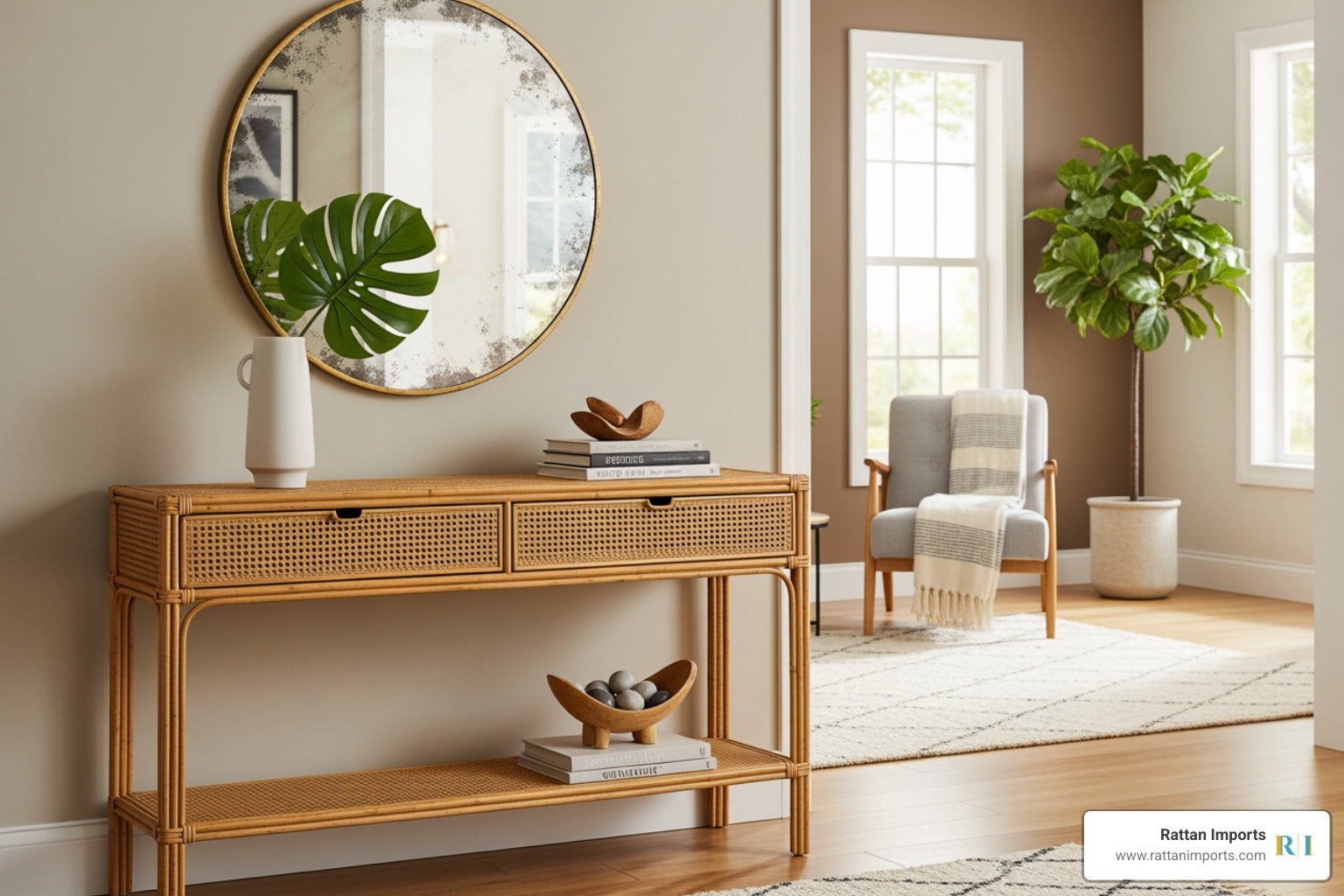 Store in Style: Rattan and Wicker Console Tables You'll Love