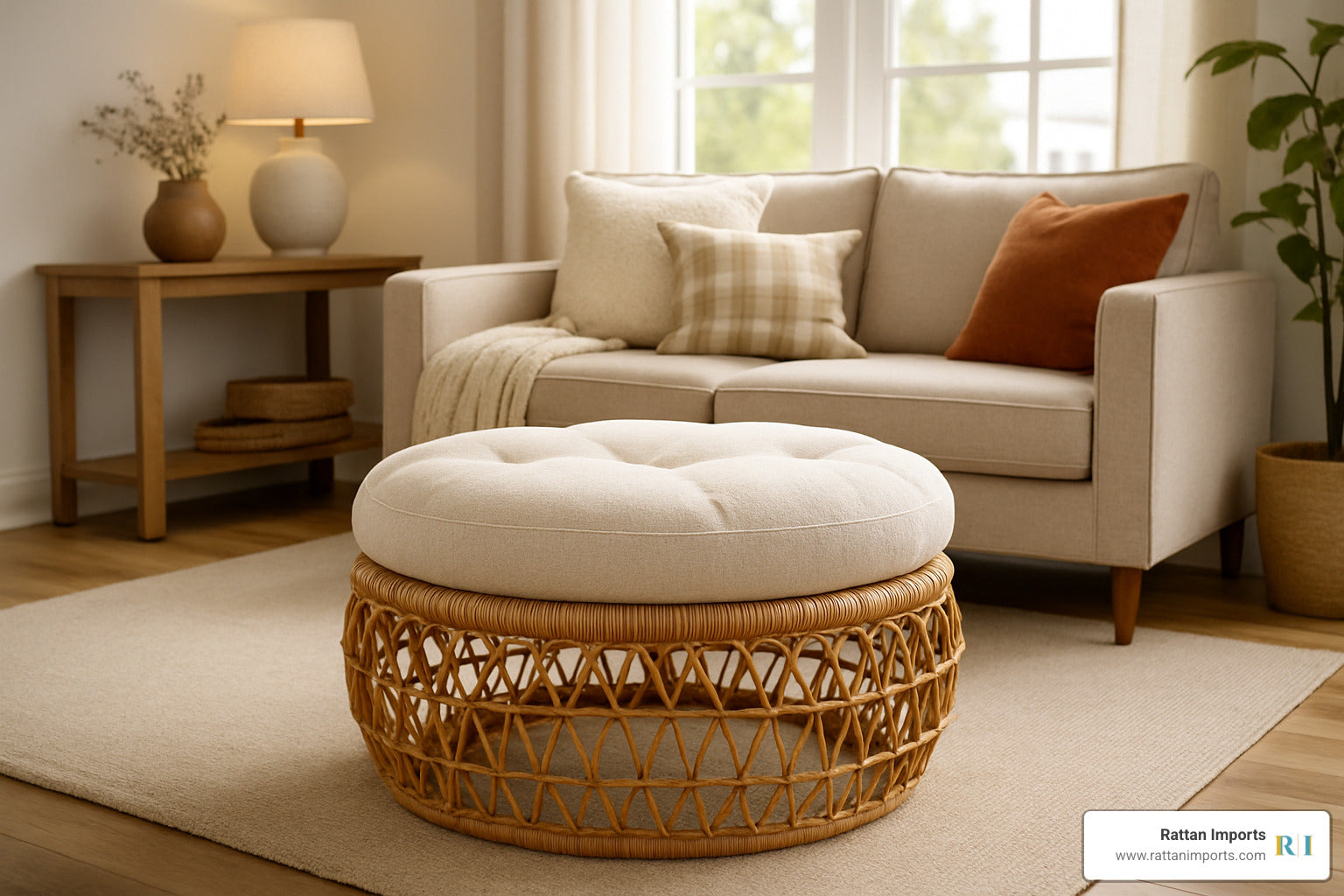 Ottoman Empire: The Best Wicker Options with Cushions