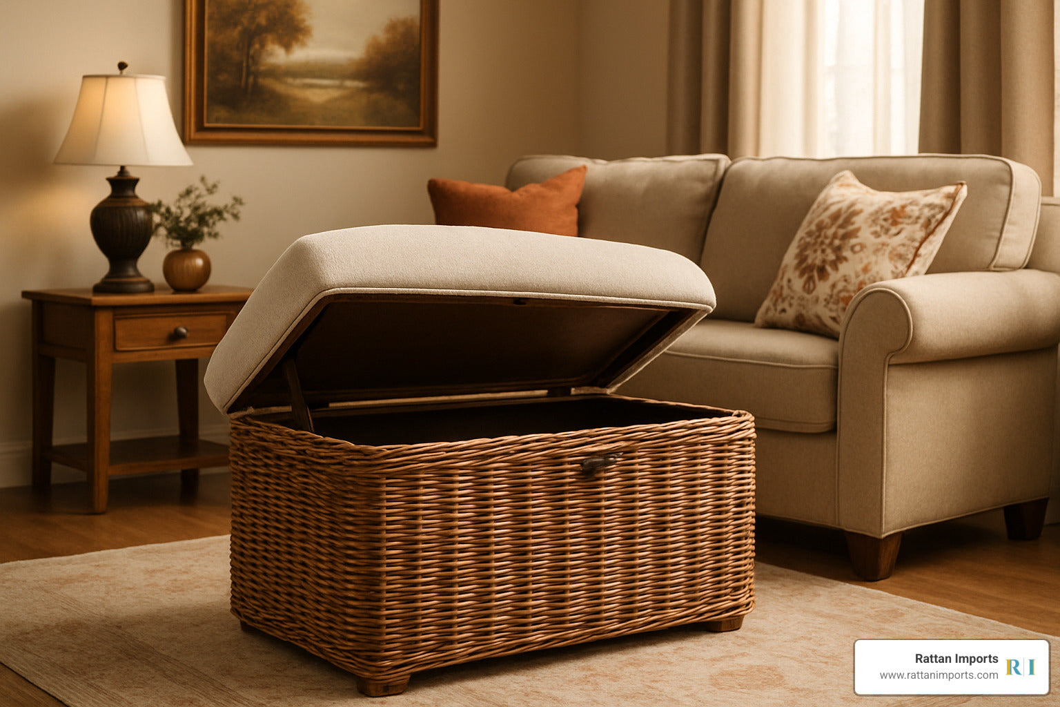 Stash and Sit: The Best Wicker Storage Ottomans