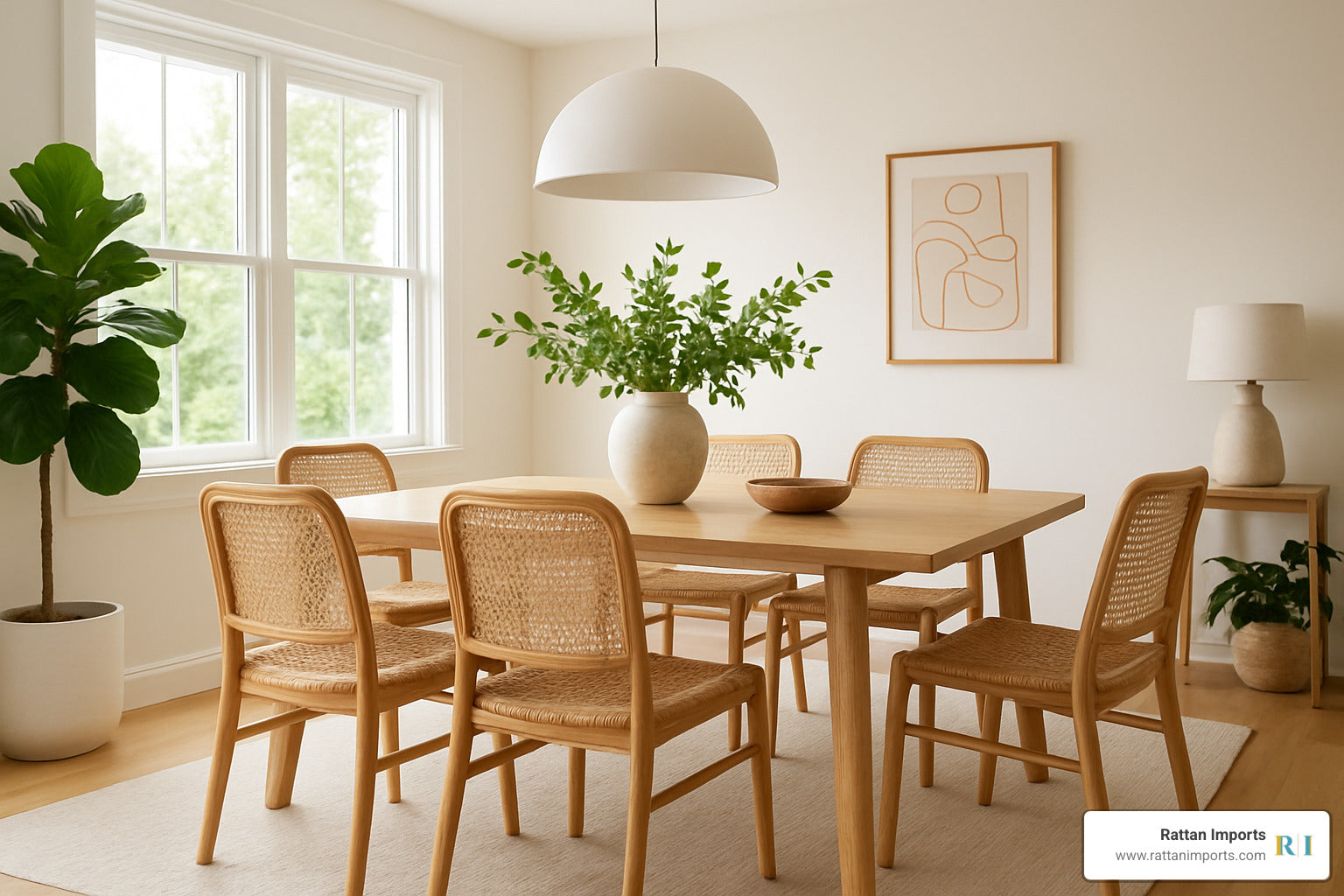Weave Got You Covered with These Modern Rattan Dining Chairs