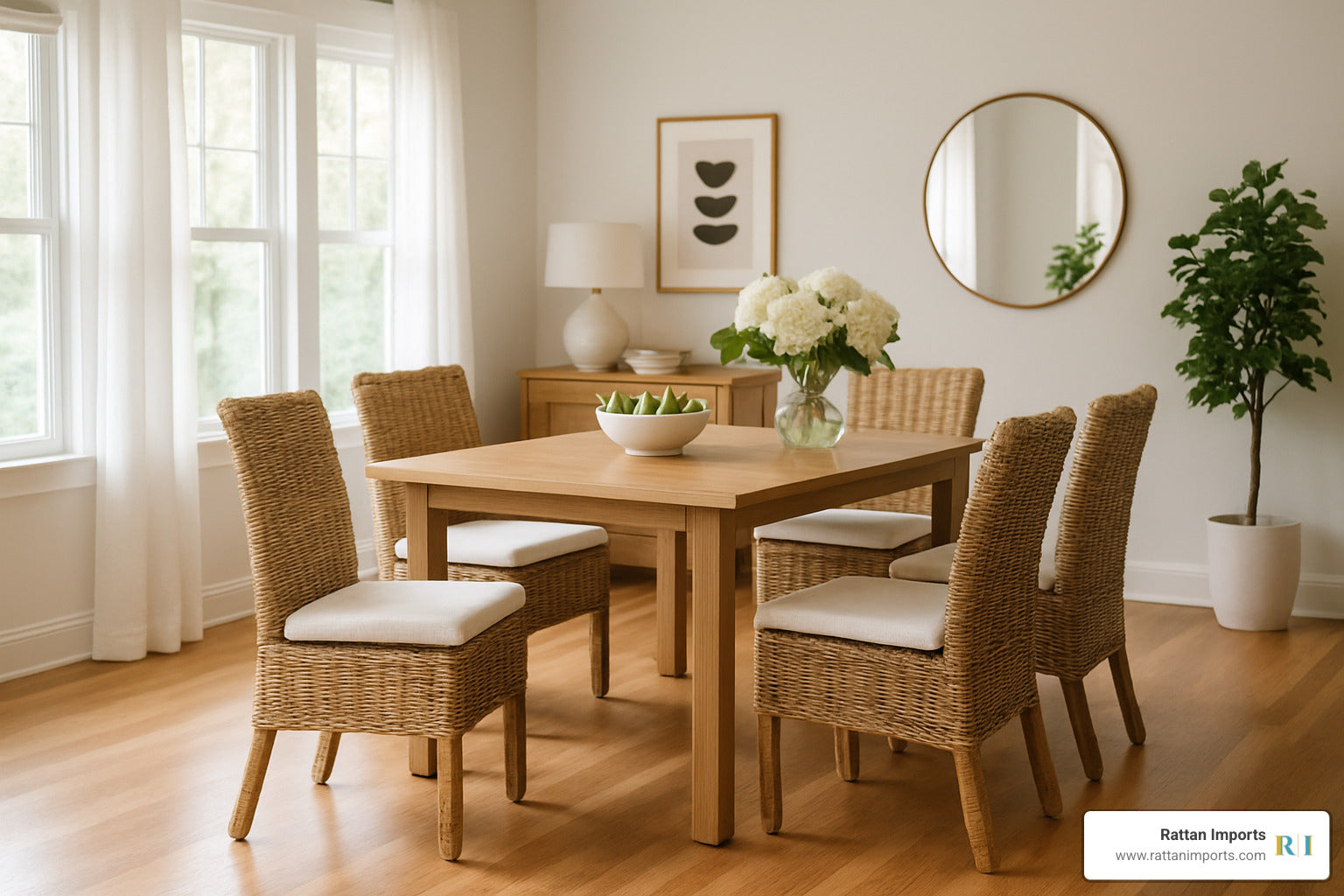 Transform Your Dining Room with Indoor Wicker Sets