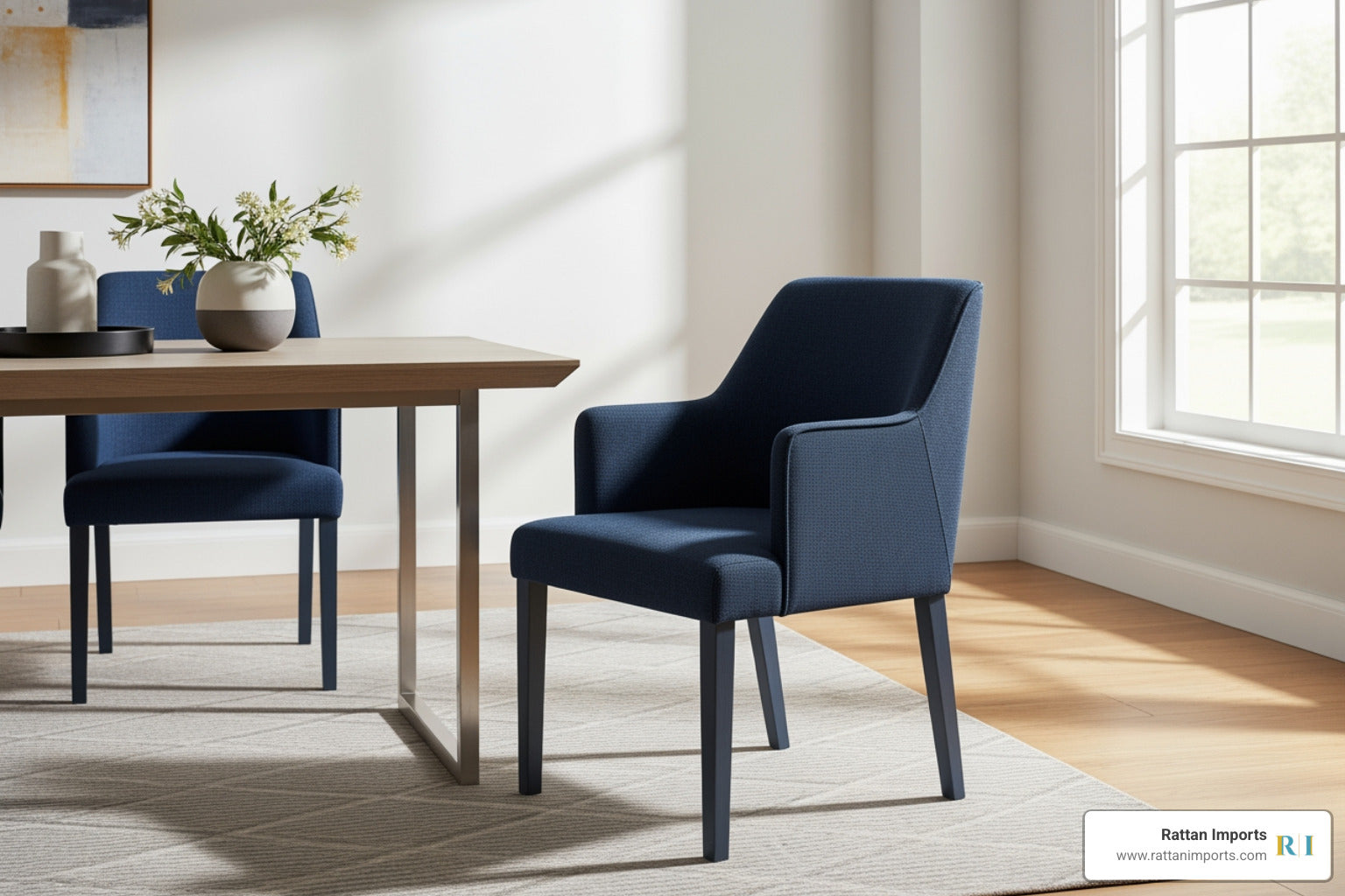 The Best Navy Blue Dining Chairs with Arms