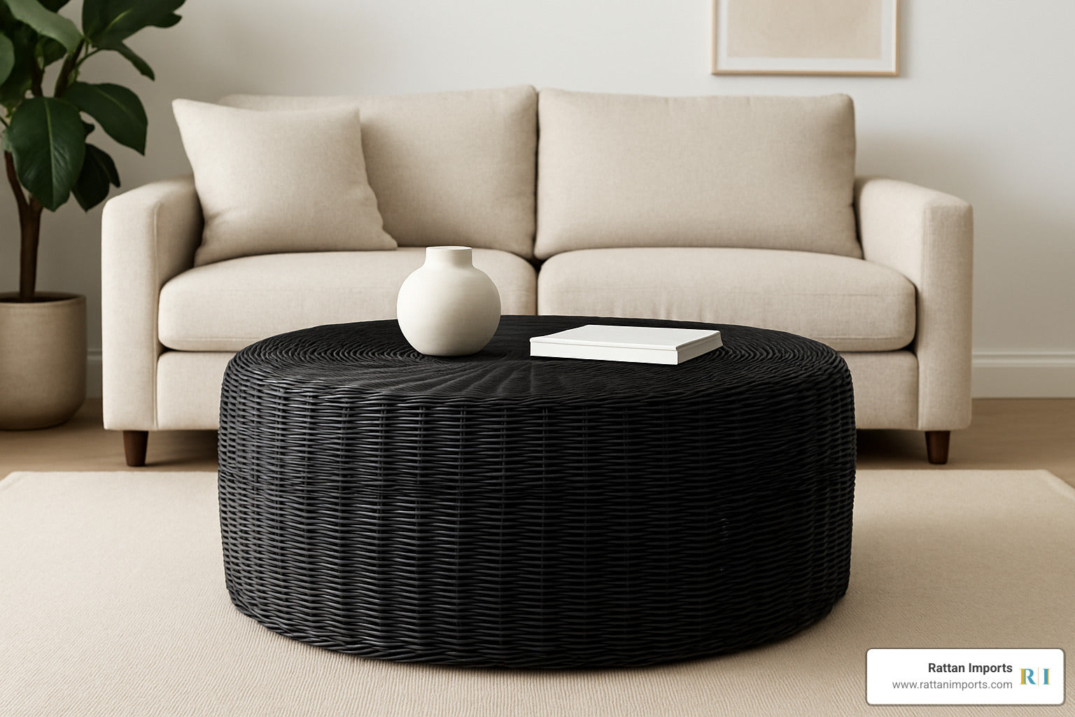 The Dark Side of Decor: Best Black Rattan Coffee Tables