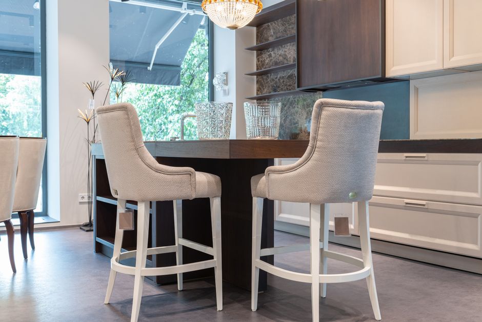 Set of 2 Bar Stools with Backs That Balance Style and Support