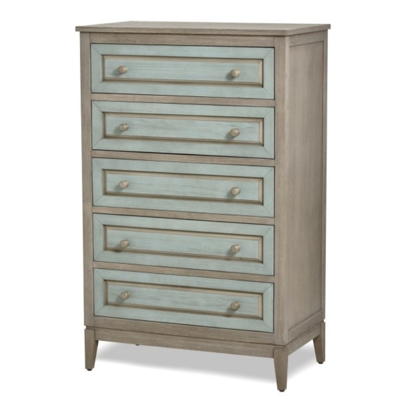 Seawinds Trading Sanibel 5 Drawer Chest B29935-GRN/GREY