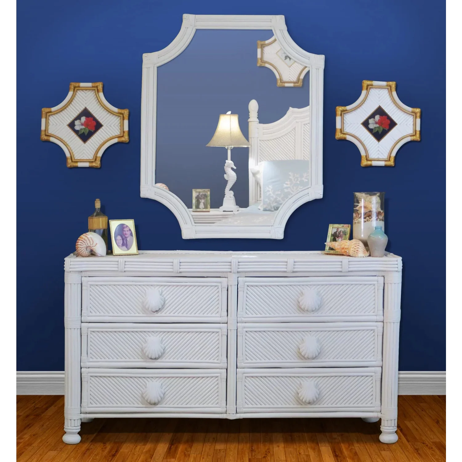 Spice Islands Coral Cove Coastal White Dresser 