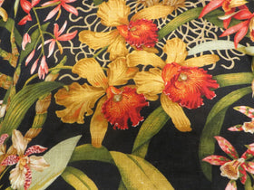 Wild Orchard Black Spice Islands fabric swatch