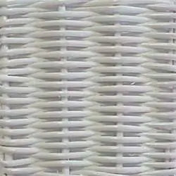 Close-up of white finish rattan weave on the Bar Harbor Sofa