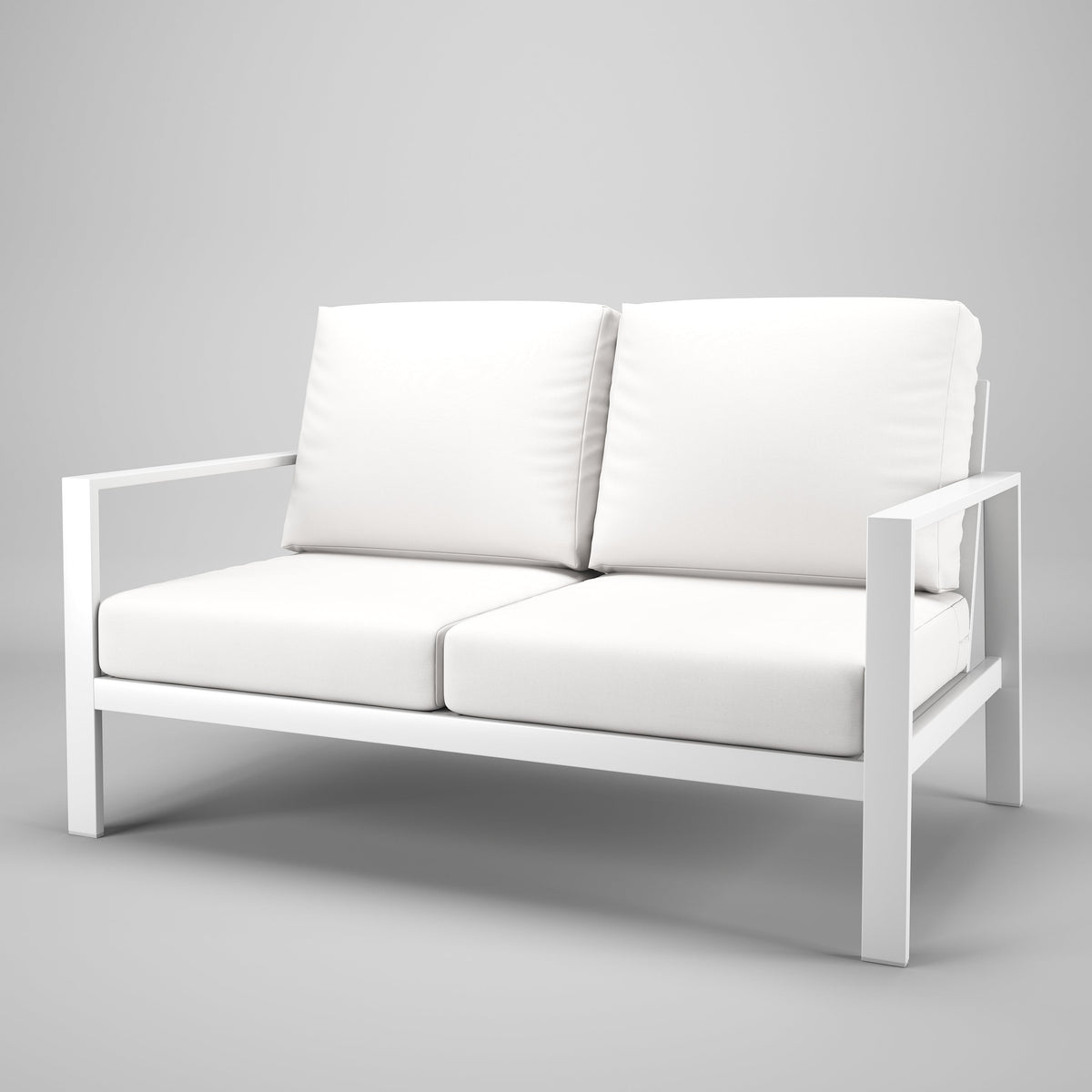 Forever Patio Loveseat Forever Patio Hanover 6400 White Loveseat FP-HAN-LS-WT