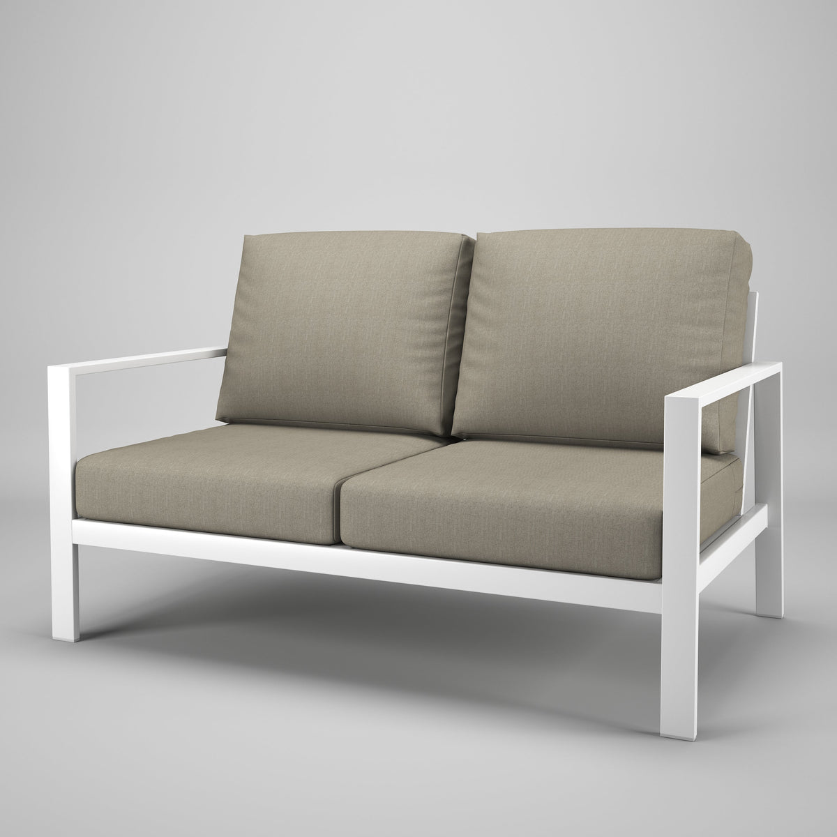 Forever Patio Loveseat Forever Patio Hanover 6400 White Loveseat FP-HAN-LS-WT