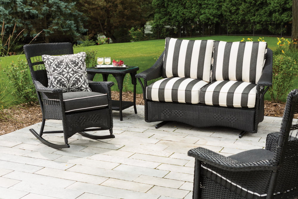 Lloyd Flanders Loveseat Glider Lloyd Flanders Nantucket Loveseat Glider