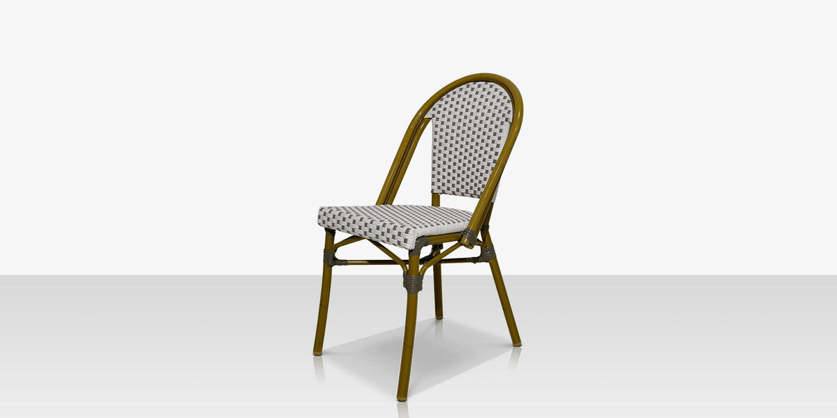 Source Furniture Dining Chair Gray and White Paris Dining Side Chair