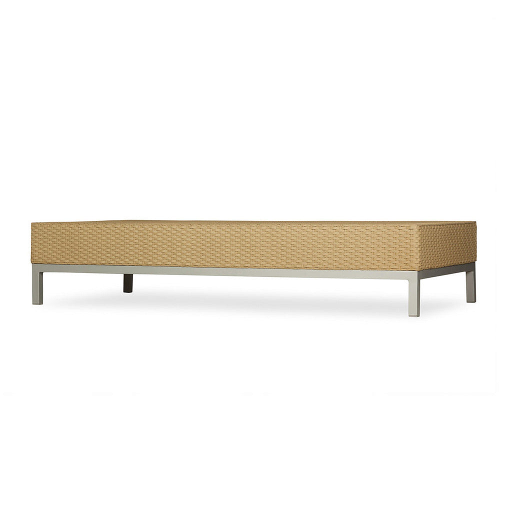 Lloyd Flanders Lloyd Flanders Elements Cocktail Table W/Lay On Glass With Stainless Steel Base Cocktail Table - Rattan Imports