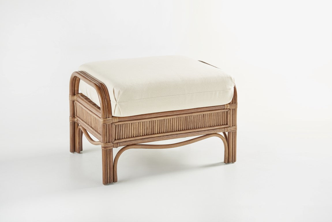 South Sea Rattan Bermuda Ottoman