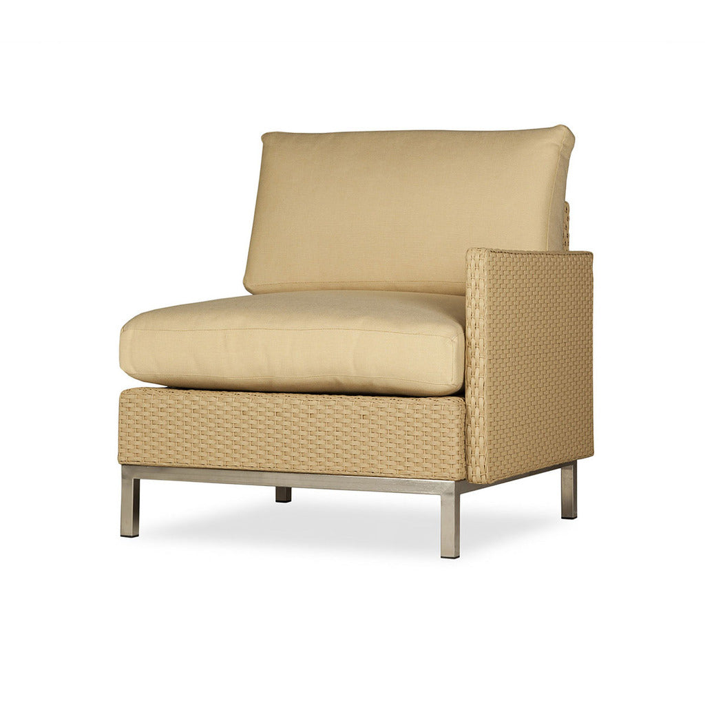 Lloyd Flanders Lloyd Flanders Elements Left Arm Lounge Chair With Loom Arms &amp; Back Chair - Rattan Imports