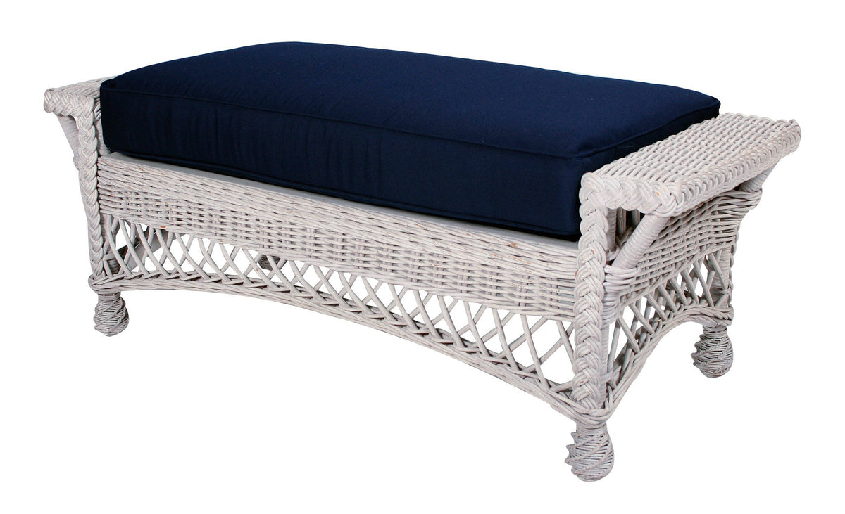 Designer Wicker &amp; Rattan By Tribor Rockport Ottoman and a Half by Designer Wicker from Tribor Ottoman - Rattan Imports