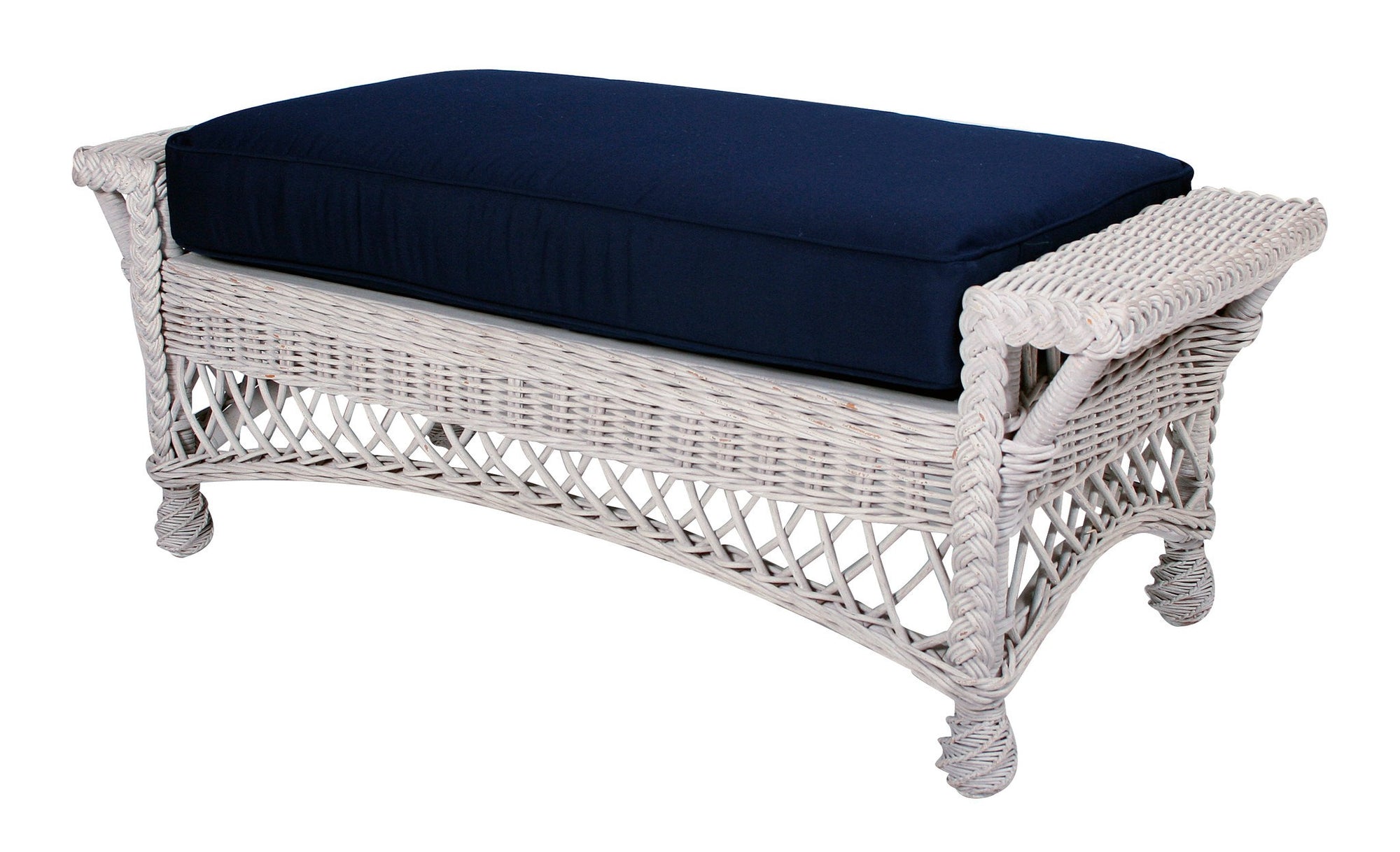 Designer Wicker & Rattan By Tribor Rockport Ottoman and a Half by Designer Wicker from Tribor Ottoman - Rattan Imports