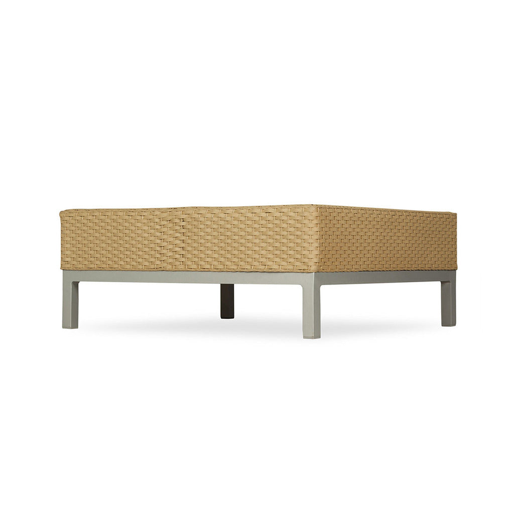 Lloyd Flanders Lloyd Flanders Elements End Table W/Lay On Glass With Stainless Steel Base End Table - Rattan Imports