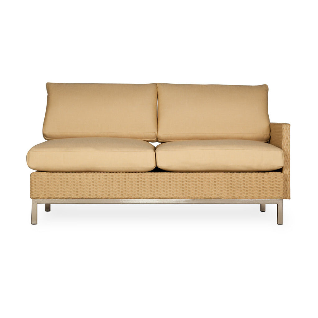 Lloyd Flanders Lloyd Flanders Elements Left Arm Settee With Loom Arms & Back & Back Settee - Rattan Imports