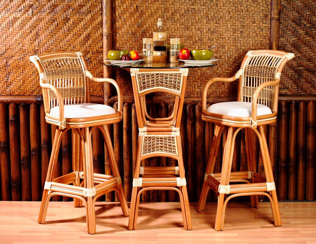 Spice Islands Spice Island Bar Table Natural Bar Table - Rattan Imports