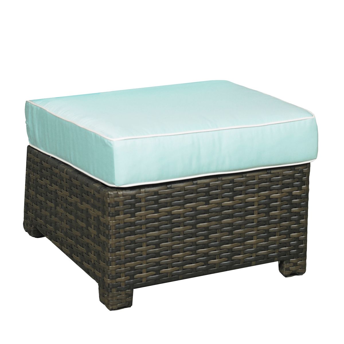 Forever Patio Brookside Wicker Rye Square Ottoman