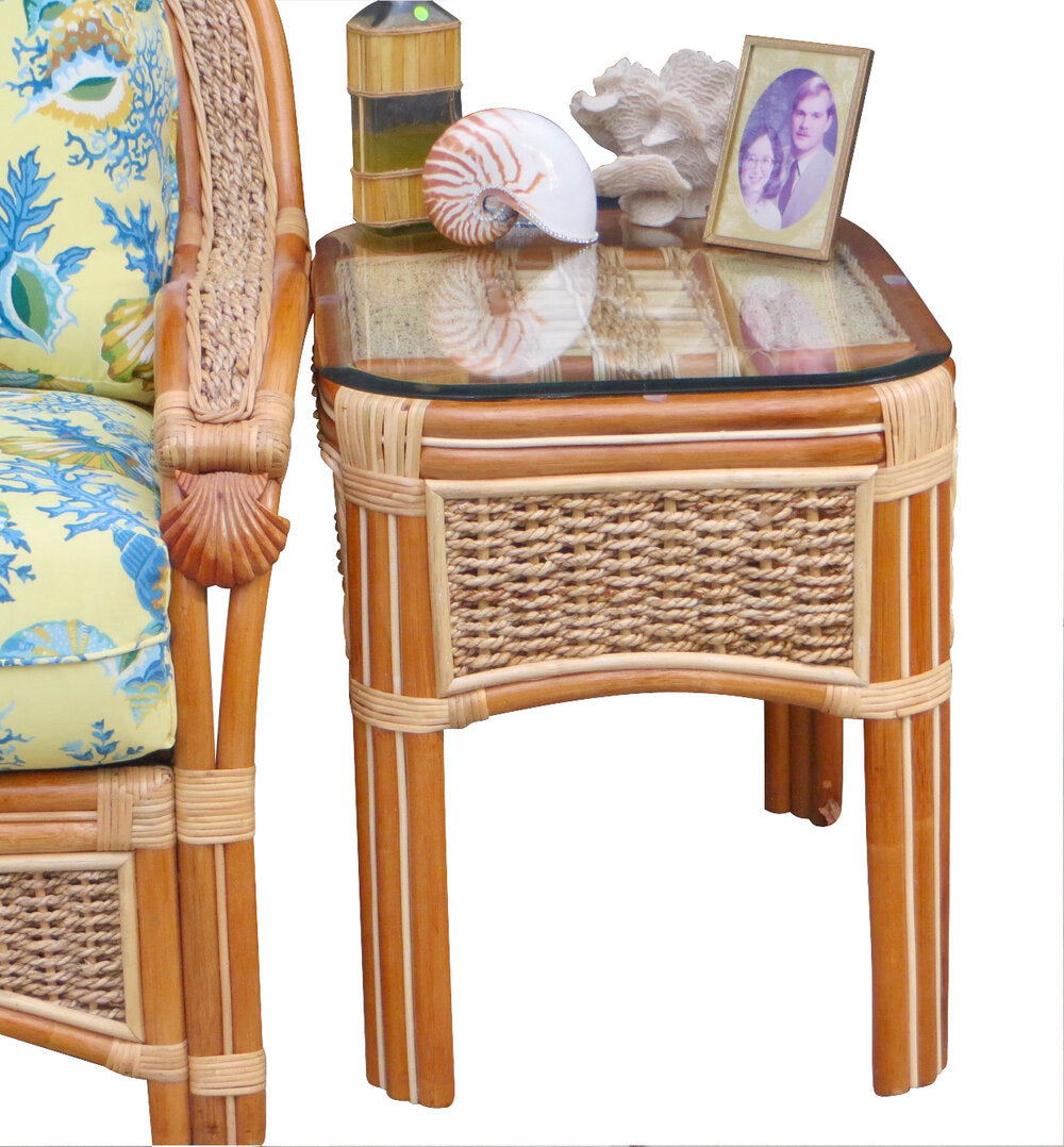 Spice Islands Seascape End Table Natural