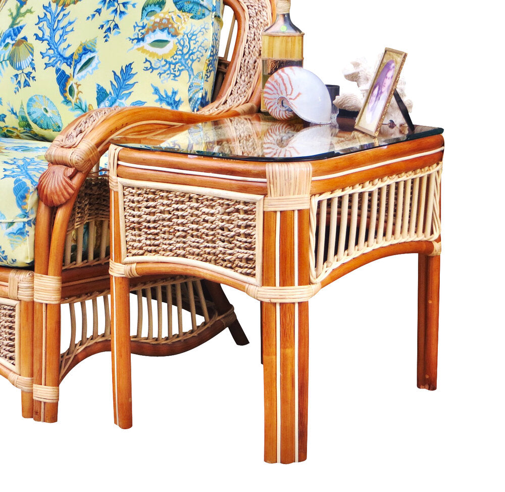 Spice Islands Seascape End Table Natural