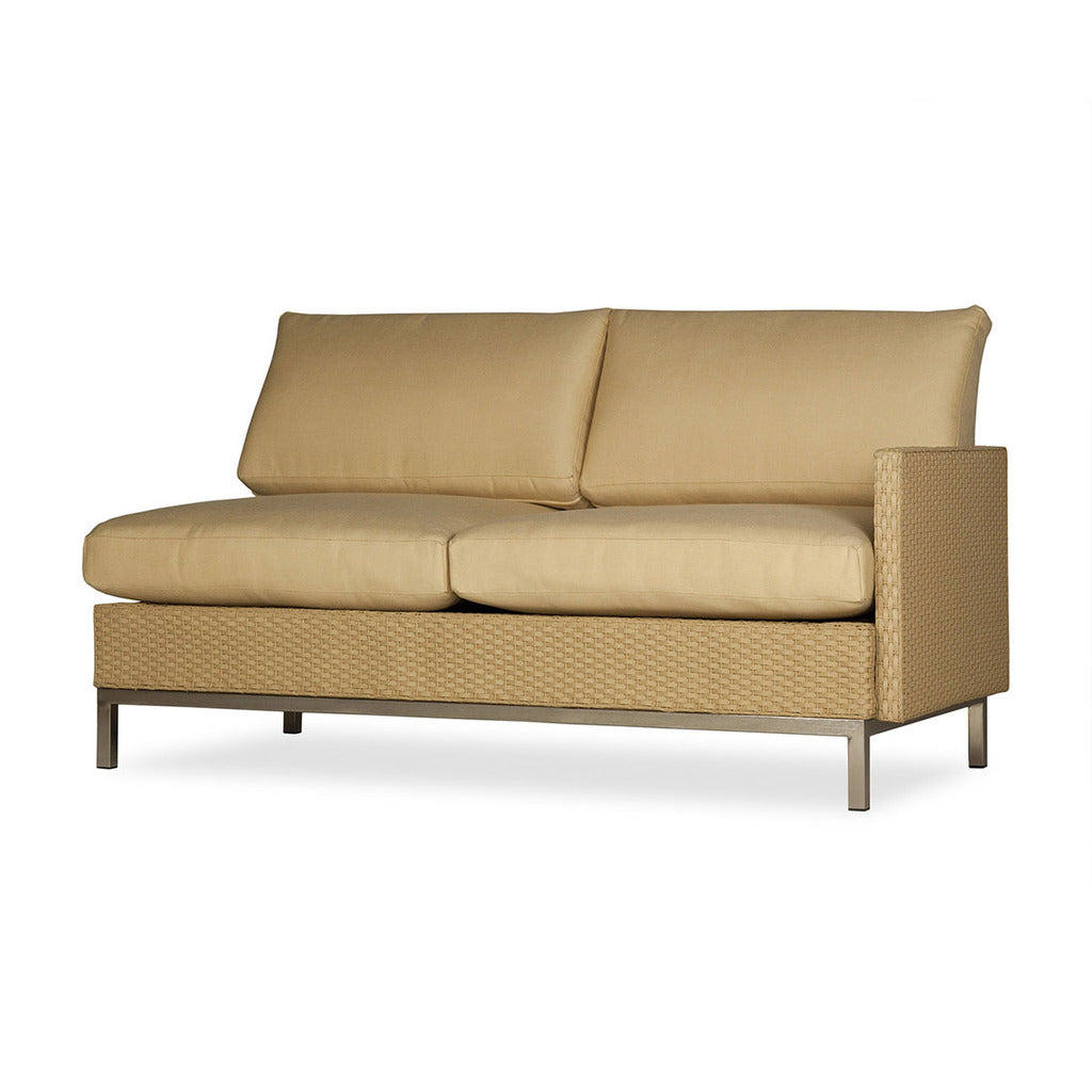 Lloyd Flanders Lloyd Flanders Elements Left Arm Settee With Loom Arms & Back & Back Settee - Rattan Imports