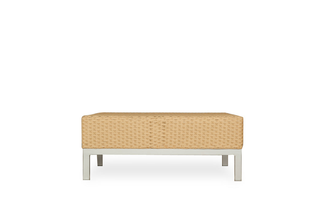 Lloyd Flanders Lloyd Flanders Elements End Table W/Lay On Glass With Stainless Steel Base End Table - Rattan Imports