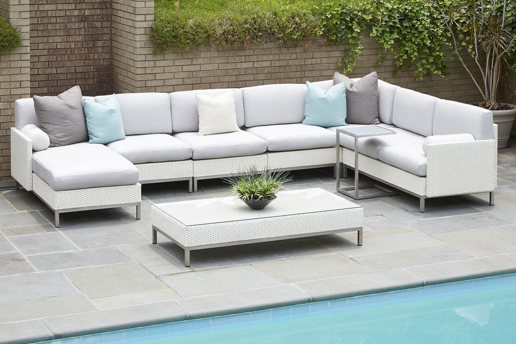 Lloyd Flanders Lloyd Flanders Elements Corner Sectional With Loom Arms &amp; Back Sectional - Rattan Imports
