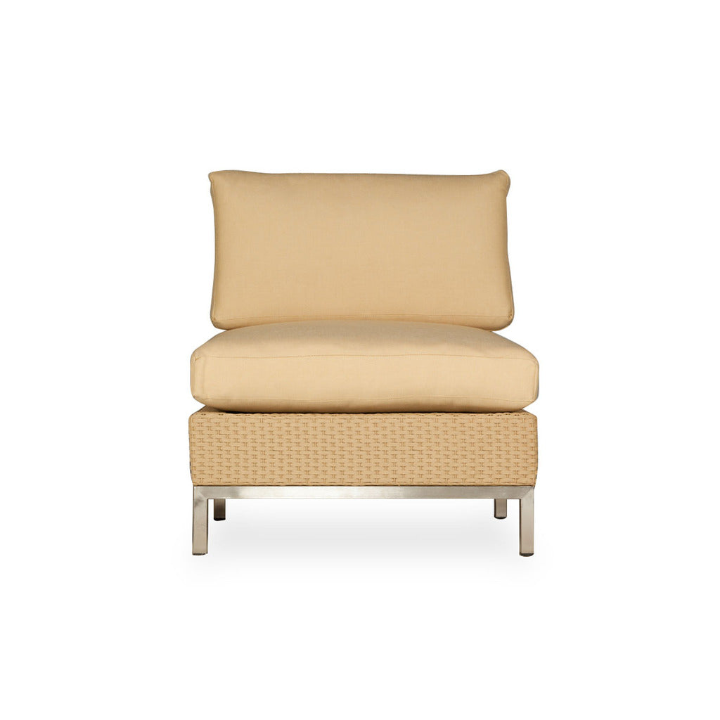 Lloyd Flanders Lloyd Flanders Elements Armless Lounge Chair With Loom Arms &amp; Back Chair - Rattan Imports