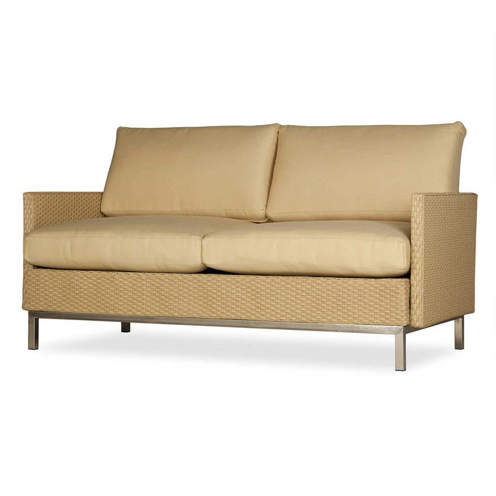 Lloyd Flanders Lloyd Flanders Elements Settee With Loom Arms &amp; Back &amp; Back Settee - Rattan Imports
