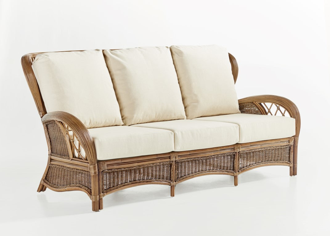 South Sea Rattan Bali Sofa in Almond