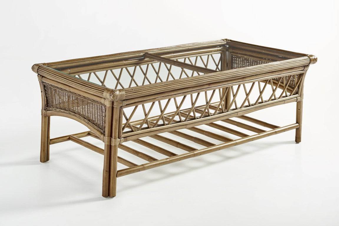 South Sea Rattan Bali Coffee Table in Almond