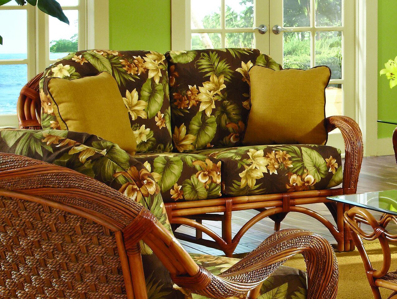 Spice Islands Spice Islands Caneel Bay Sofa Cinnamon Sofa - Rattan Imports