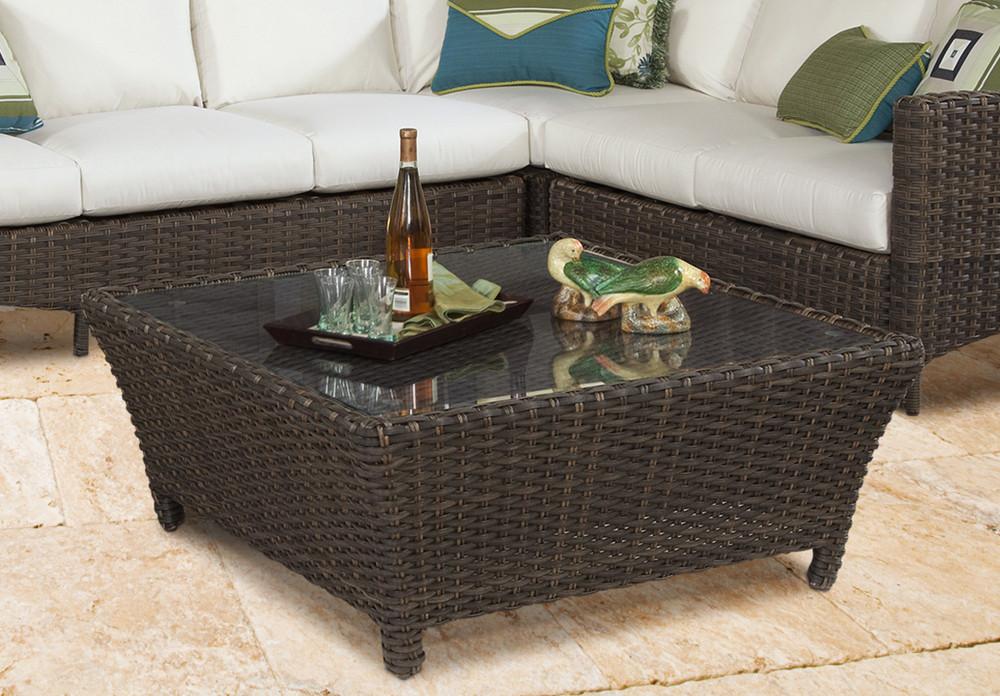 South Sea Rattan South Sea Rattan Panama Square Chat Table Coffee Table - Rattan Imports